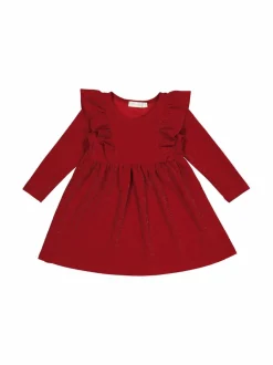 Mekot & Hameet<MINGNELIN Christmas Glitter -mekko 051 RED W SILVER LUREX
