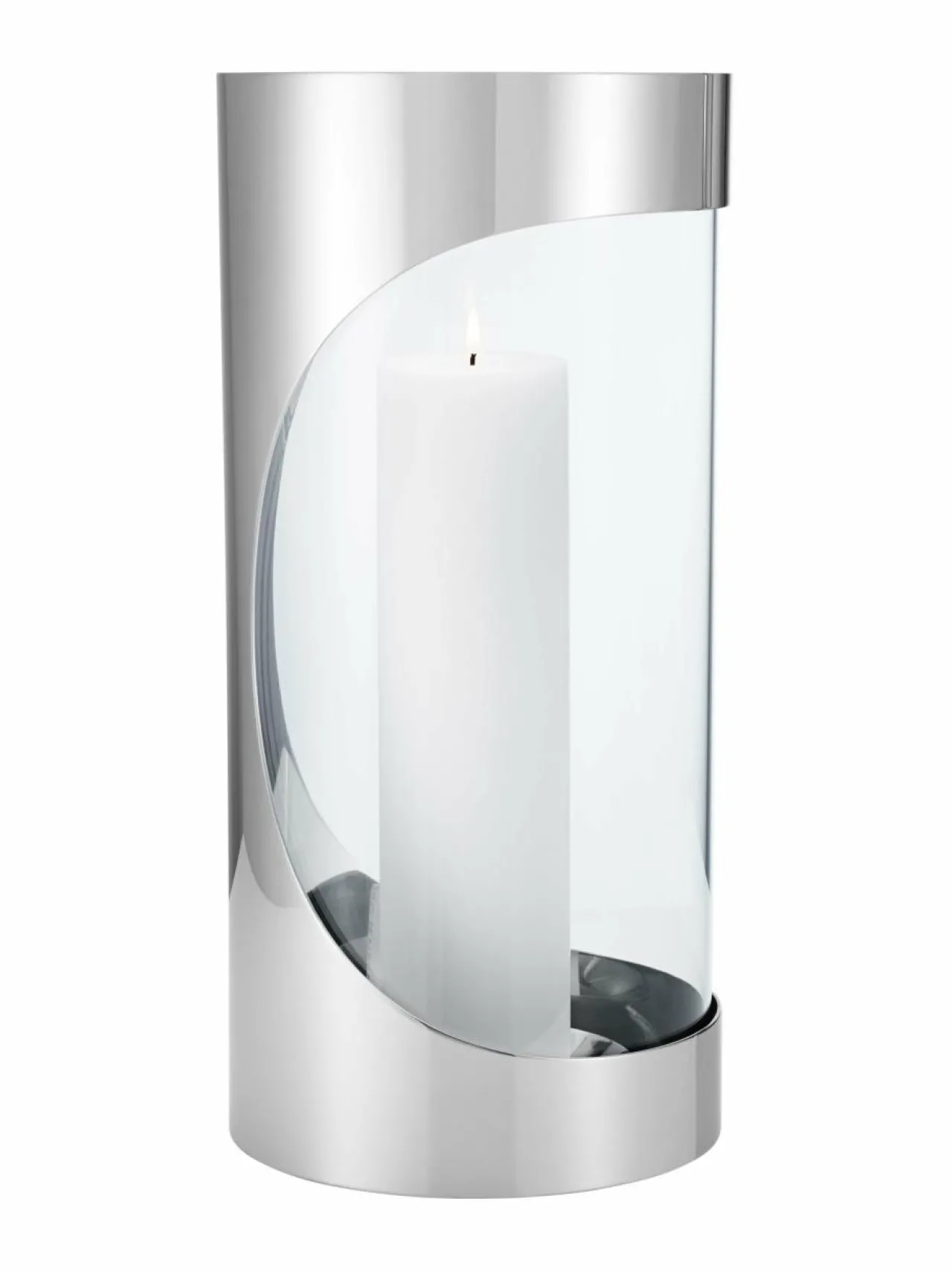 Georg Jensen Chrome Contours -kynttilälyhty 34 cm^ Kynttilät & Lyhdyt