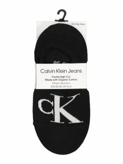 Sukat & Sukkahousut<Calvin Klein CKJ Footie Monogram -sukat 2-pack 001 BLACK