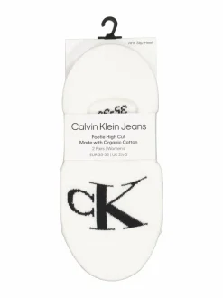 Sukat & Sukkahousut<Calvin Klein CKJ Footie Monogram -sukat 2-pack 002 WHITE