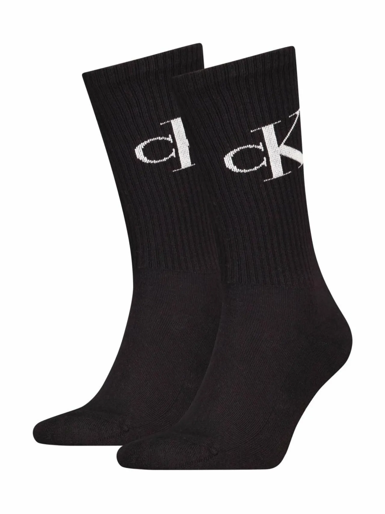 Sukat<Calvin Klein CKJ Monogram -sukat 2-pack 001 BLACK