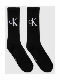 Sukat<Calvin Klein CKJ Monogram -sukat 2-pack 001 BLACK