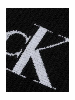 Sukat<Calvin Klein CKJ Monogram -sukat 2-pack 001 BLACK
