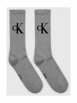 Sukat<Calvin Klein CKJ Monogram -sukat 2-pack 003 LIGHT GREY MELANGE