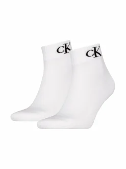 Sukat<Calvin Klein CKJ Monogram -sukat 2-pack 002 WHITE
