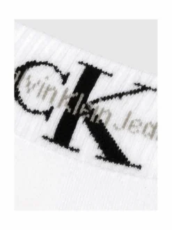Sukat<Calvin Klein CKJ Monogram -sukat 2-pack 002 WHITE