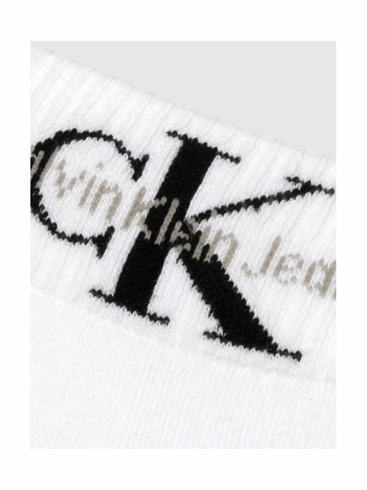 Sukat<Calvin Klein CKJ Monogram -sukat 2-pack 002 WHITE