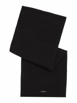 Huivit & Kaulaliinat<Calvin Klein Bags & Accessories Classic Cotton Rib Scarf -huivi BEH CK BLACK