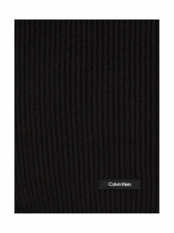Huivit & Kaulaliinat<Calvin Klein Bags & Accessories Classic Cotton Rib Scarf -huivi BEH CK BLACK