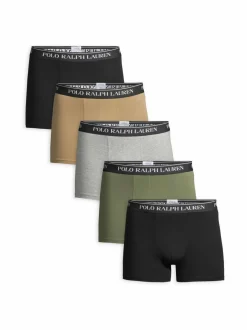 Alusasut<Polo Ralph Lauren Classic-bokserialushousut 5-pack 5PK BLK/TRAIL/AD HTR/KHKI/BLK