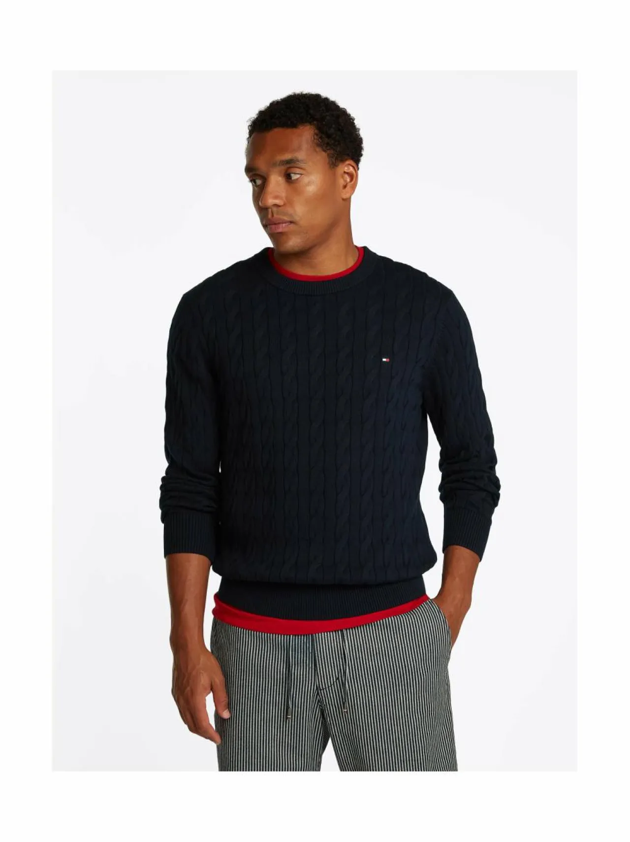 Neuleet<Tommy Hilfiger Classic-palmikkoneule DW5 DESERT SKY