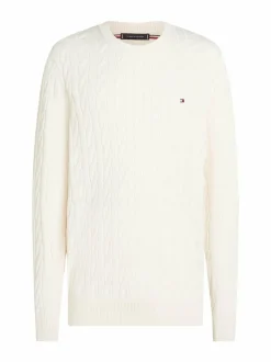 Neuleet<Tommy Hilfiger Classic-palmikkoneule Z00 IVORY PETAL
