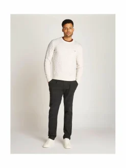 Neuleet<Tommy Hilfiger Classic-palmikkoneule Z00 IVORY PETAL