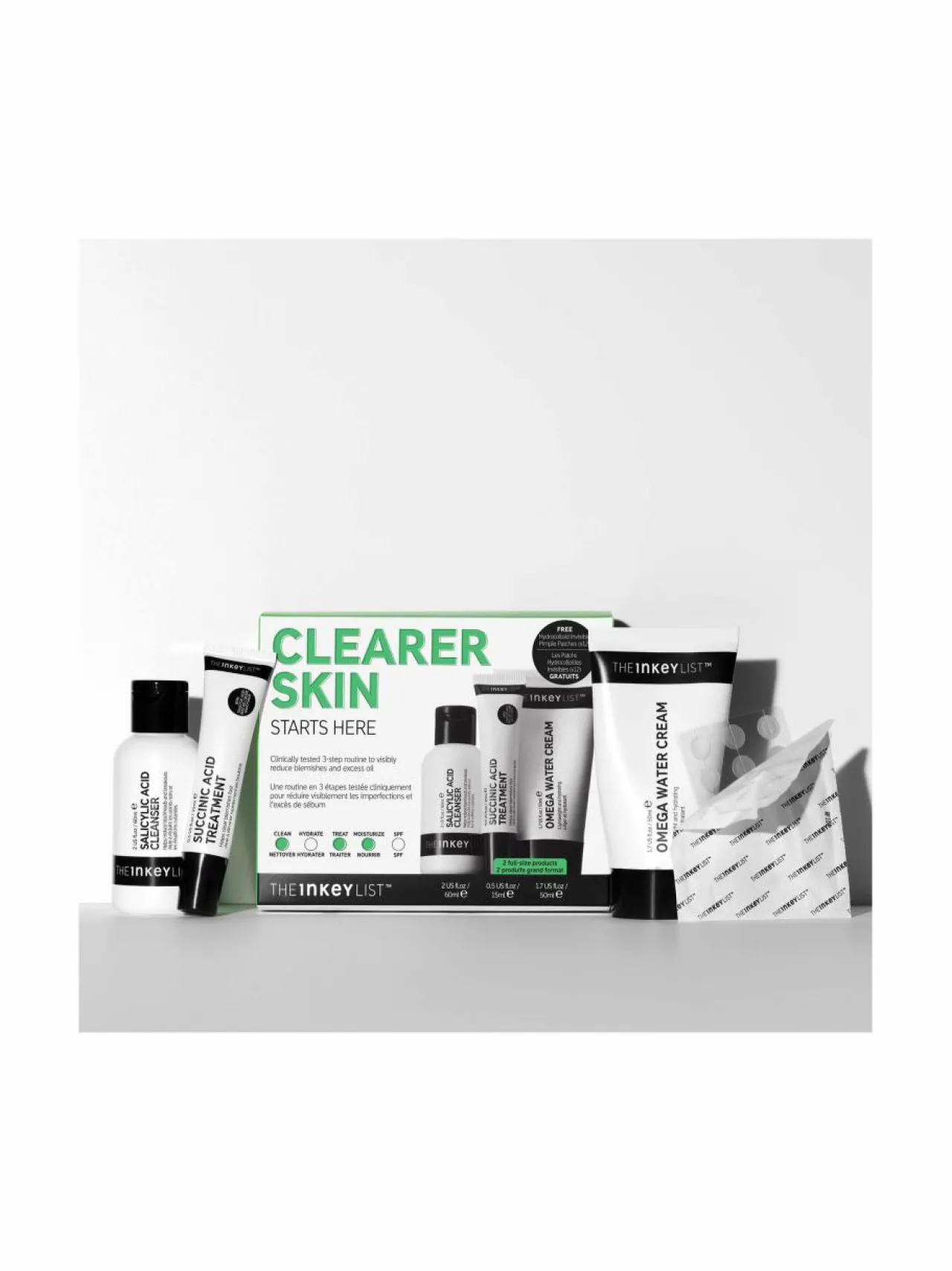 The Inkey List Clearer Skin Starts Here -ihonhoitopakkaus^ Ihonhoitopakkaukset