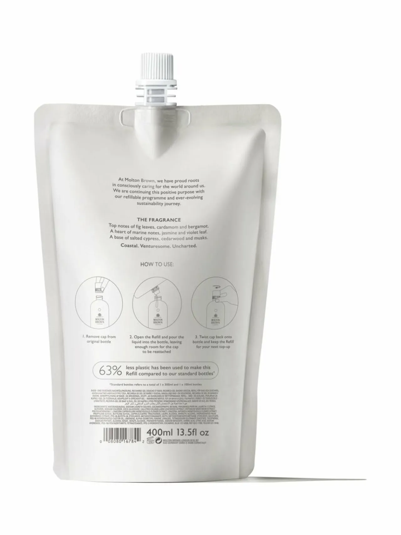 Naiset<Molton Brown Coastal Cypress & Sea Fennel Bath & Shower Gel Refill -suihkugeeli, täyttöpakkaus 400 ml
