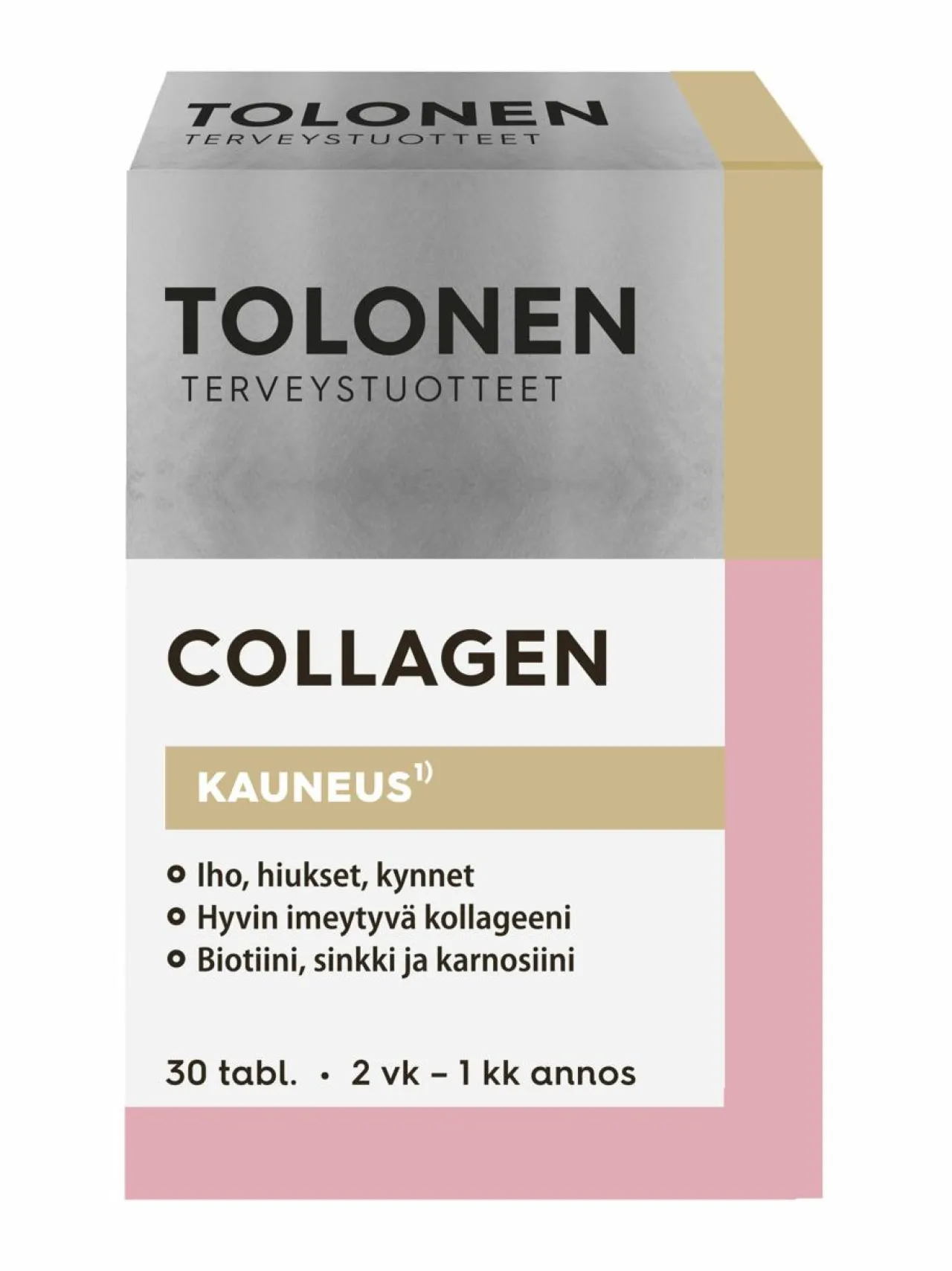 Vitamiinit<Tolonen Collagen -ravintolisä 30 kaps