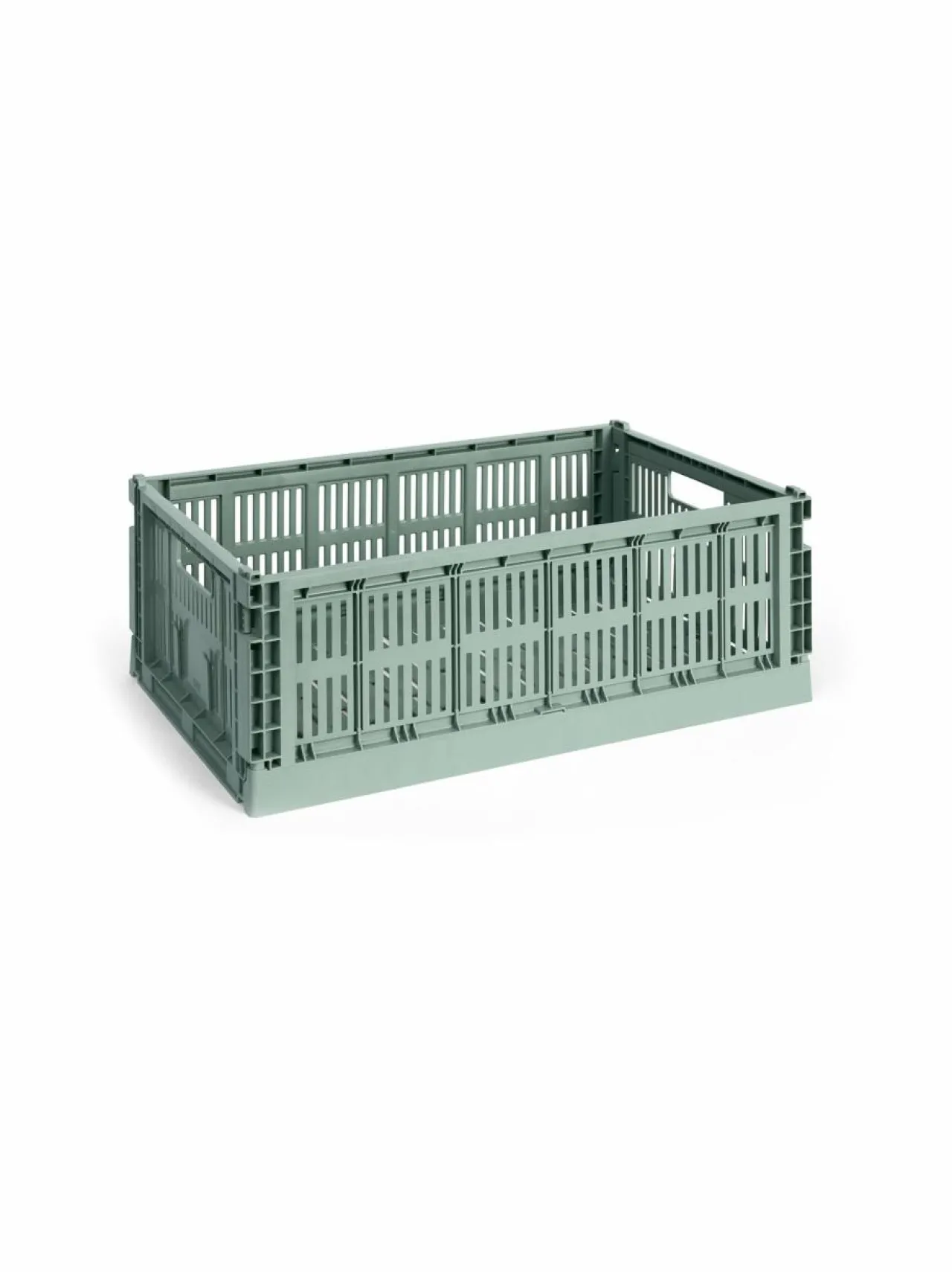 Säilytys<HAY Colour Crate Large -säilytyslaatikko 34,5 x 53 x 18,5 cm SAGE GREEN