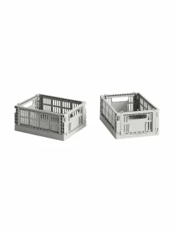 Säilytys<HAY Colour Crate Mini -korit 2 kpl GREY