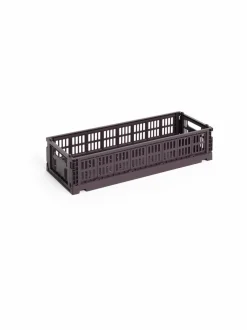 HAY Colour Crate Mini Oblong -säilytyslaatikko 13 x 34,5 x 8 cm^ Säilytys