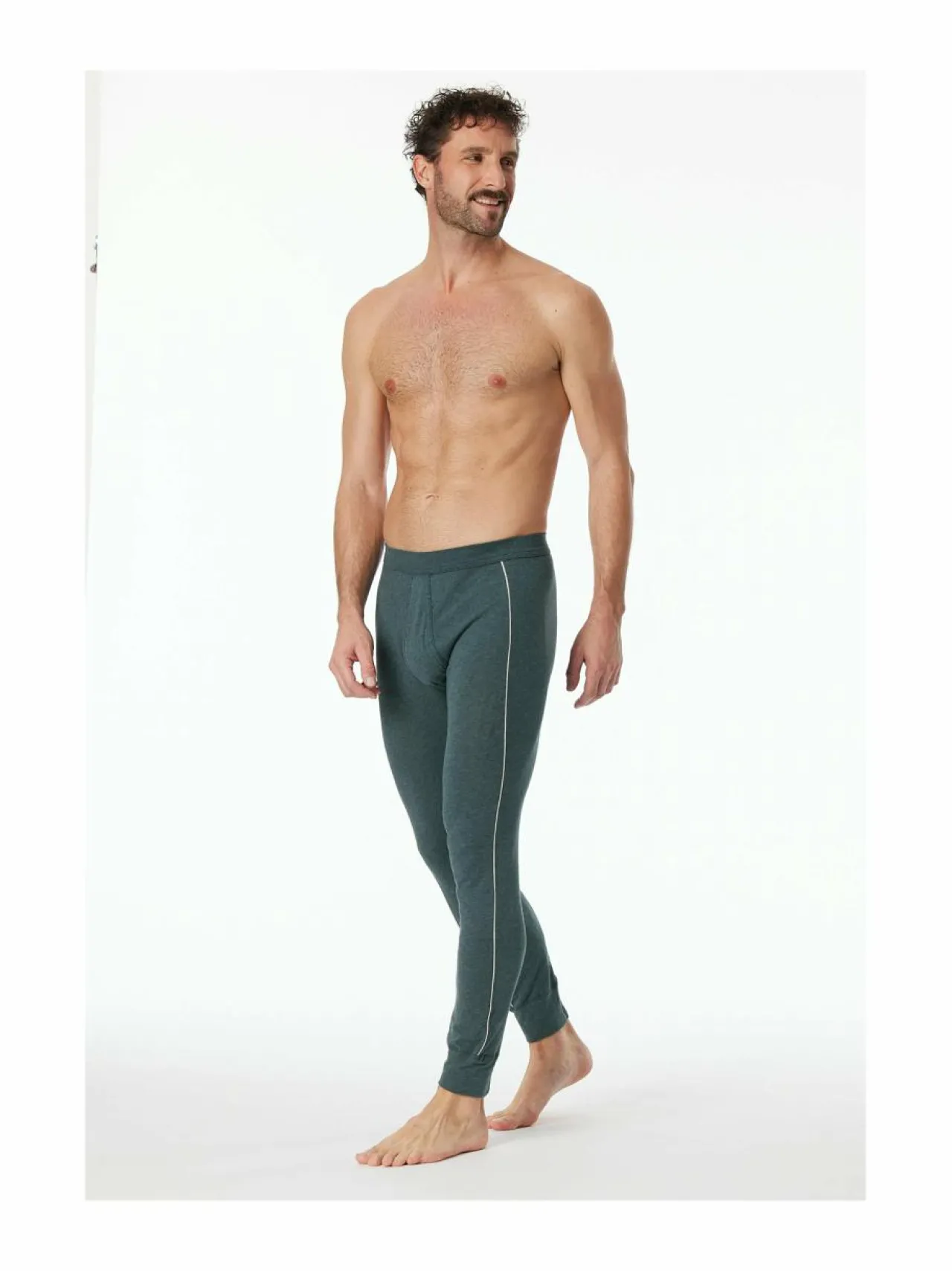 Alusasut<Schiesser Comfort Fit -pitkät alushousut 806 806 BLUE MELANGE