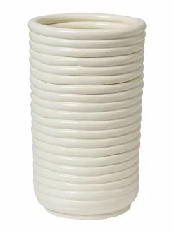 Koriste-Esineet<Ferm Living Corduroy-keraaminen maljakko OFF-WHITE