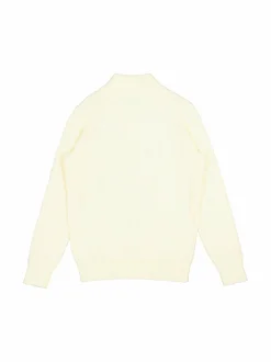 Neuleet<GANT Cotton Cable Half Zip -palmikkoneule 130 CREAM