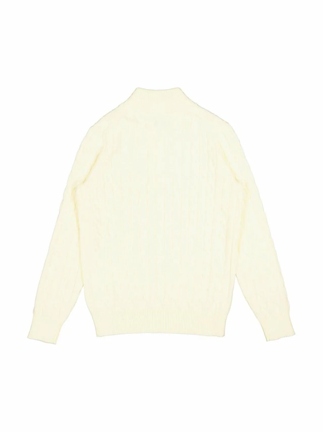Neuleet<GANT Cotton Cable Half Zip -palmikkoneule 130 CREAM
