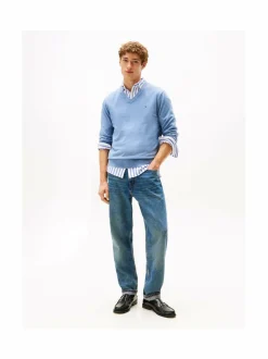 Neuleet<Tommy Hilfiger Cotton Cashmere -neule C2B BRISK BLUE