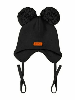 Ulkoiluasusteet<Gugguu Cotton Double Tuft -pipo vauvalle BLACK