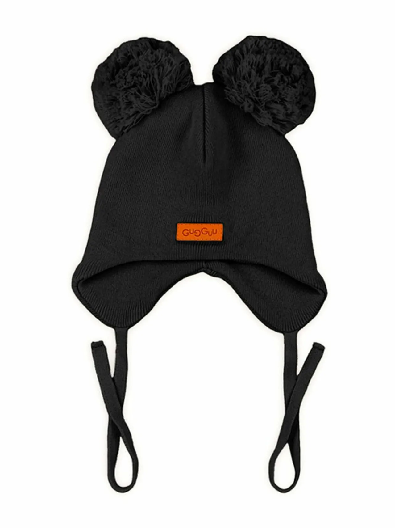 Ulkoiluasusteet<Gugguu Cotton Double Tuft -pipo vauvalle BLACK