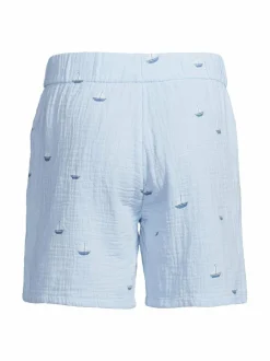 Shortsit<Lindex Cotton Gauze -shortsit 1355 LIGHT BLUE