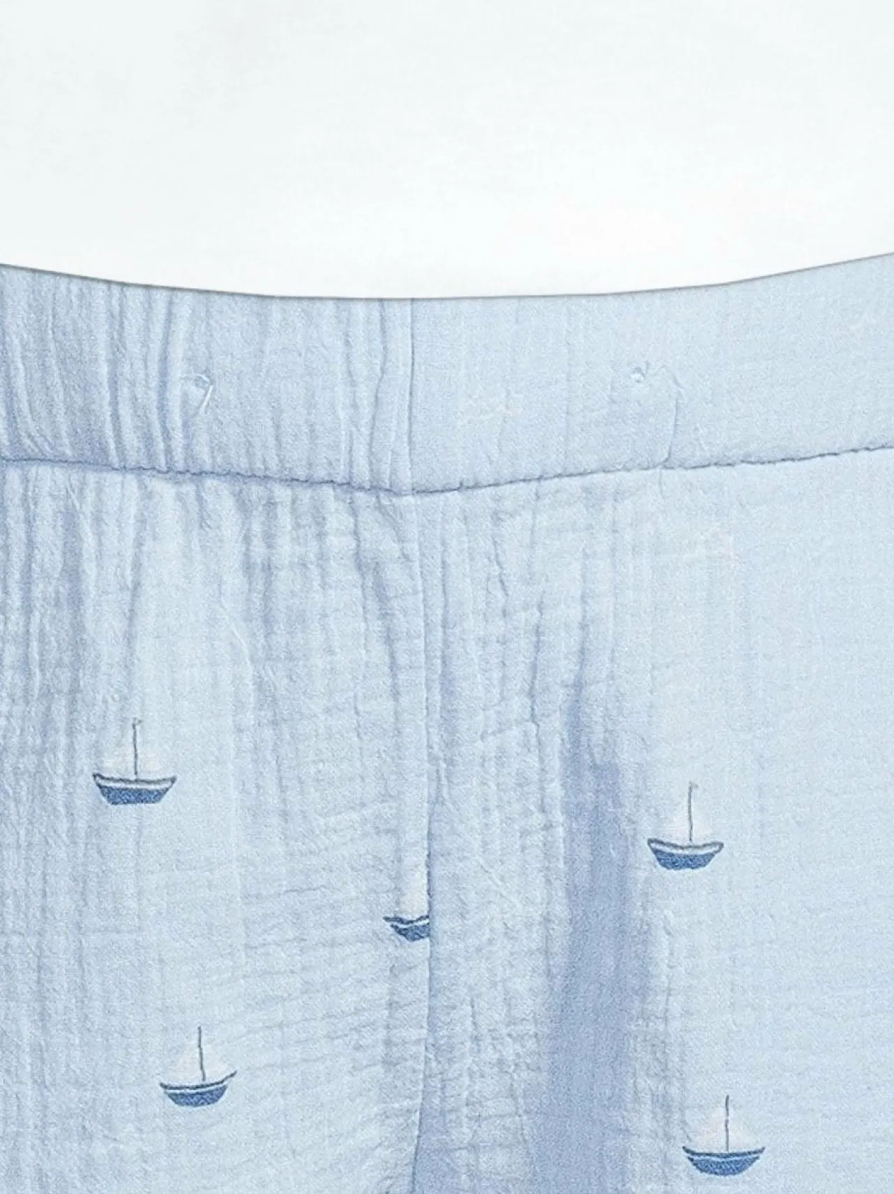 Shortsit<Lindex Cotton Gauze -shortsit 1355 LIGHT BLUE