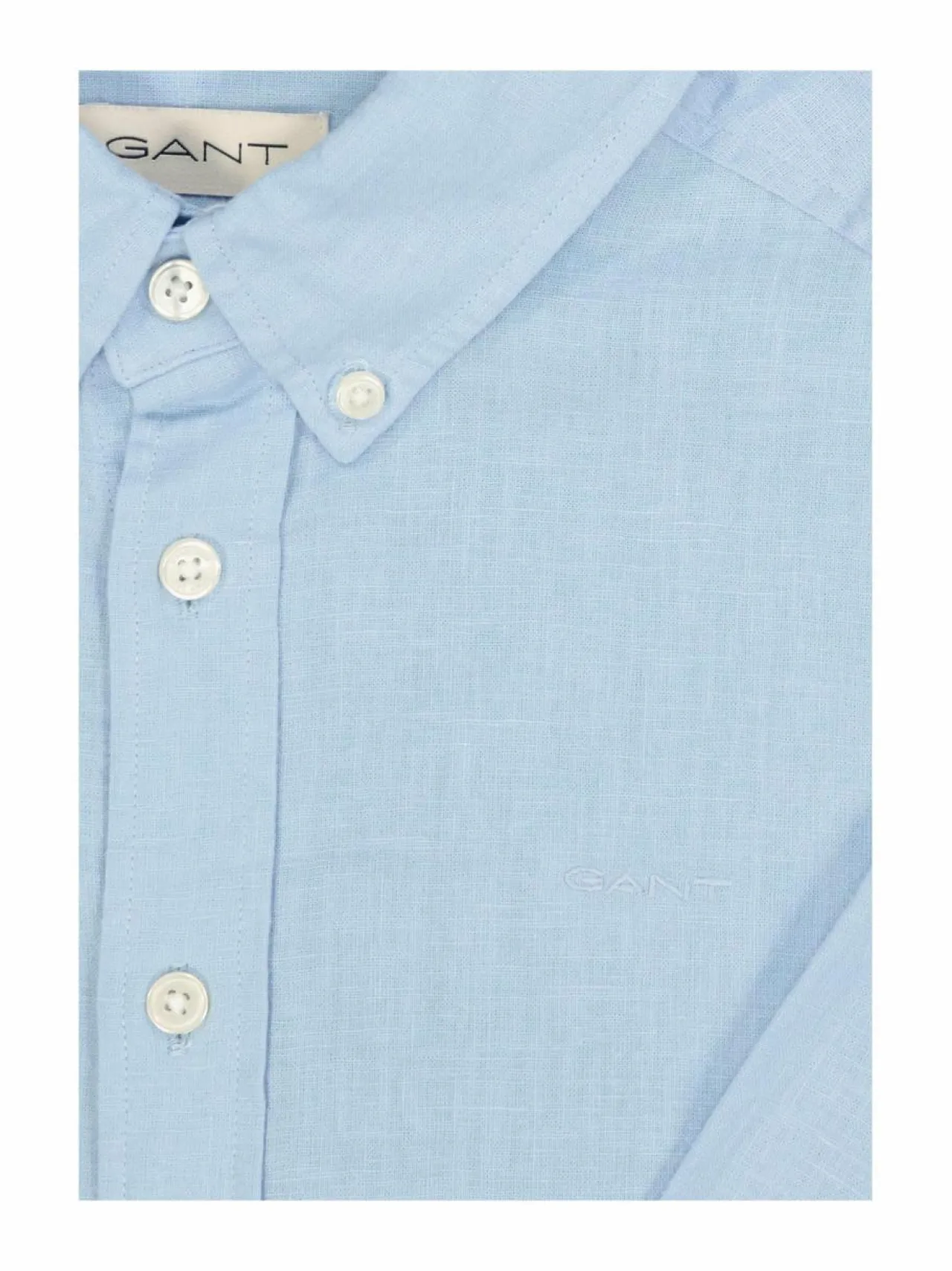 Paidat<GANT Cotton Linen -kauluspaita 457 FRESH BLUE