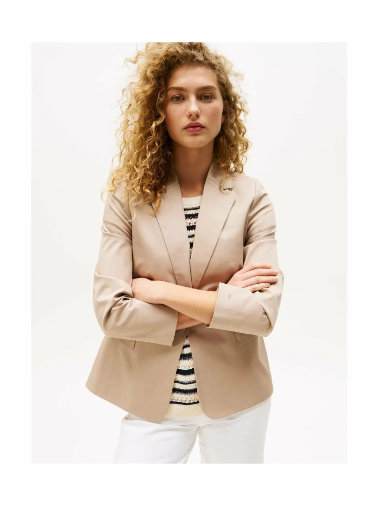 Bleiserit & Jakut<Tommy Hilfiger Cotton Slim Fit -bleiseri AEG BEIGE