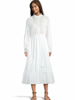 Mekot<by TiMo Cotton Slub -midimekko 001 WHITE