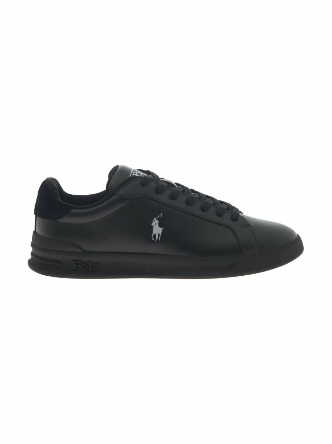 Urheilujalkineet|Tennarit & Sneakerit<Polo Ralph Lauren Court Low Top -nahkasneakerit BLACK/SOFT GREY PP