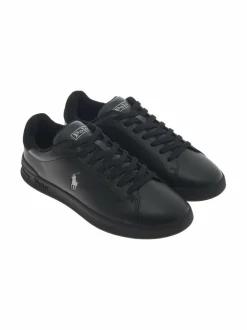 Urheilujalkineet|Tennarit & Sneakerit<Polo Ralph Lauren Court Low Top -nahkasneakerit BLACK/SOFT GREY PP