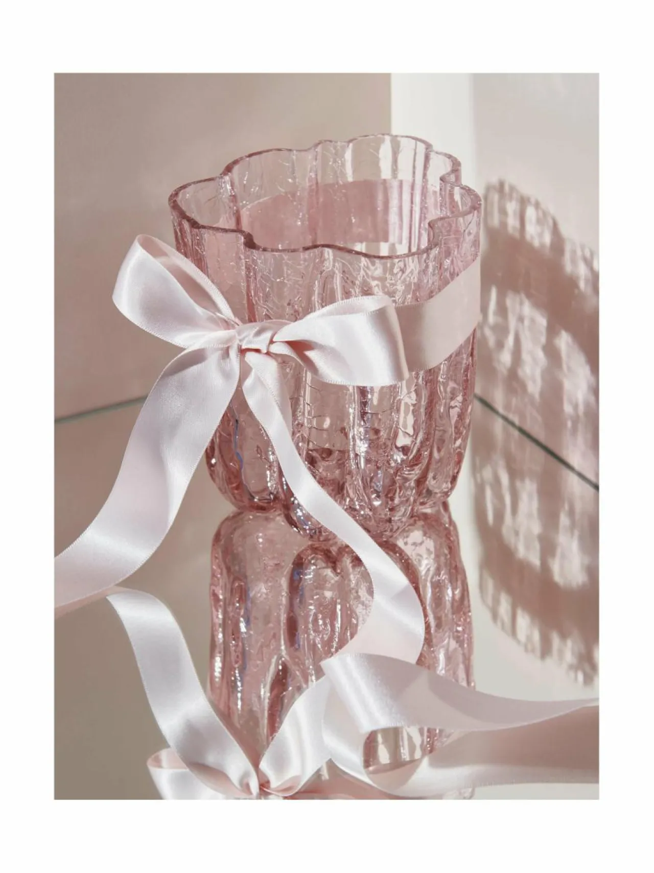 Koriste-Esineet<Kosta Boda Crackle-kristallimaljakko 12,1 cm PINK