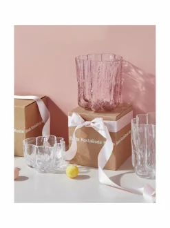Koriste-Esineet<Kosta Boda Crackle-kristallimaljakko 12,1 cm PINK
