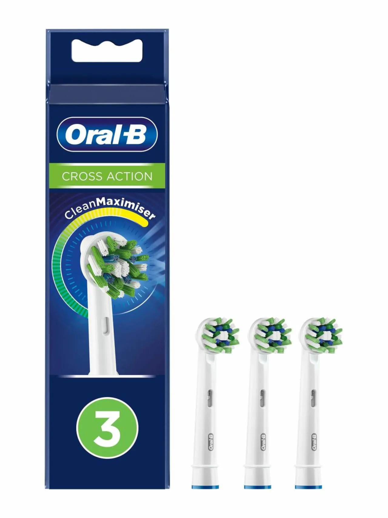 Hampaidenhoito<Oral-B CrossAction CleanMaximiser -vaihtoharjat 3-pack WHITE