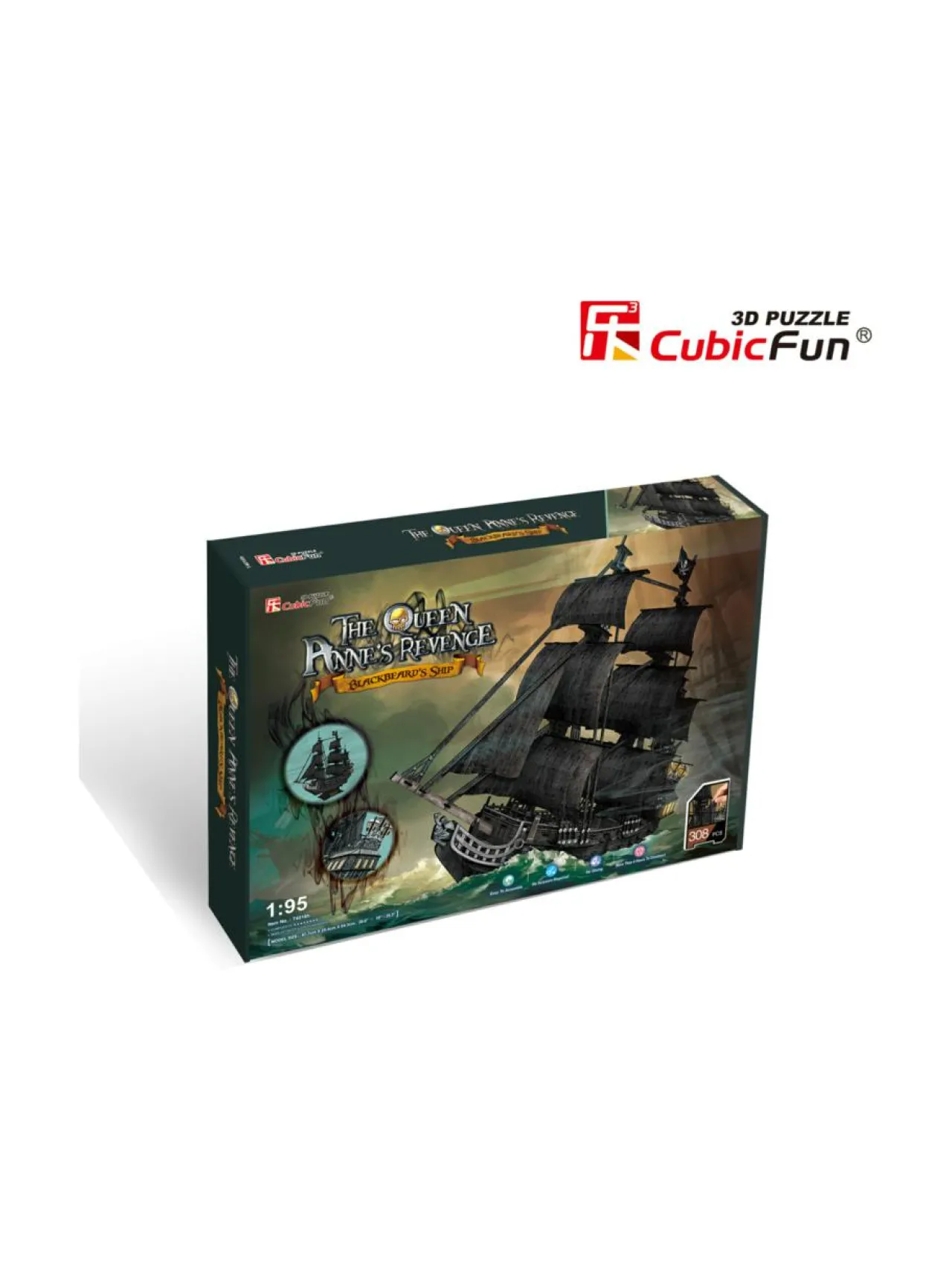 CUBIC FUN CUBICFUN 3D palapeli Laiva Queen Ann´s Revenge^ Pelit