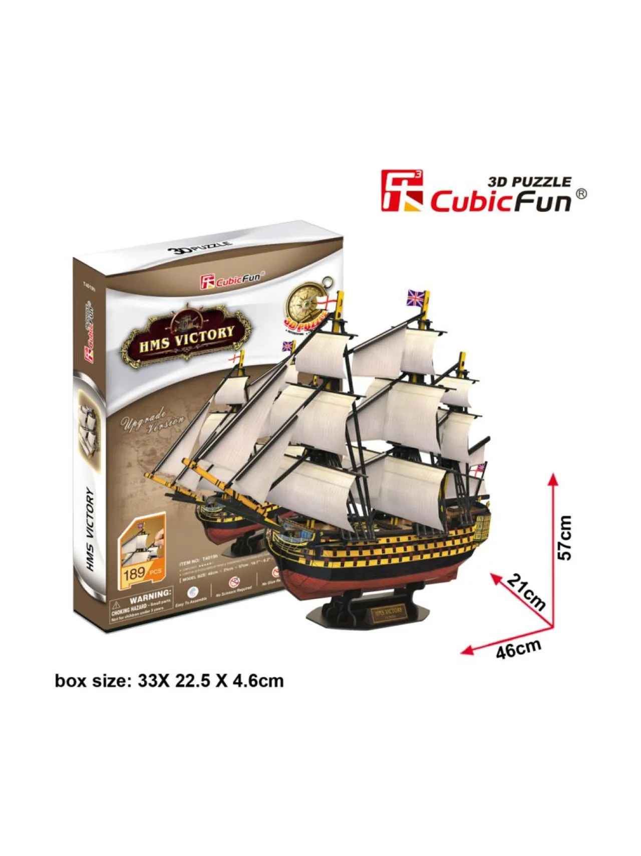 CUBIC FUN CUBICFUN 3D palapeli Purjealus Victoria^ Pelit