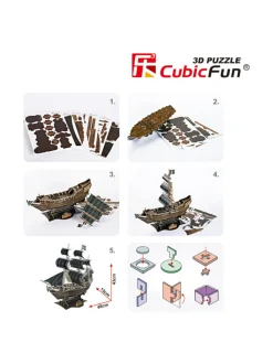 CUBIC FUN CUBICFUN 3D Palapeli The Queen Anne´s Revenge^ Pelit
