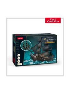 Pelit<CUBIC FUN CUBICFUN Palapeli 3D-valolla Kuningatar Annen kosto