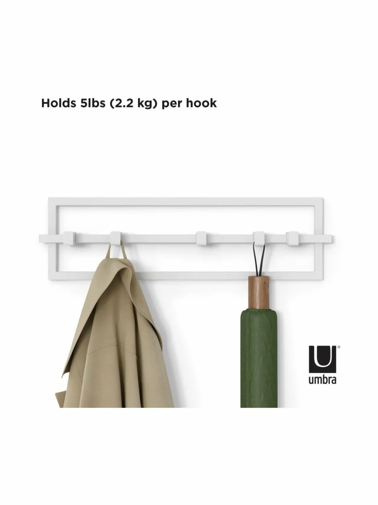 Naulakot & Koukut<Umbra Cubiko 5 Hook -naulakko WHITE