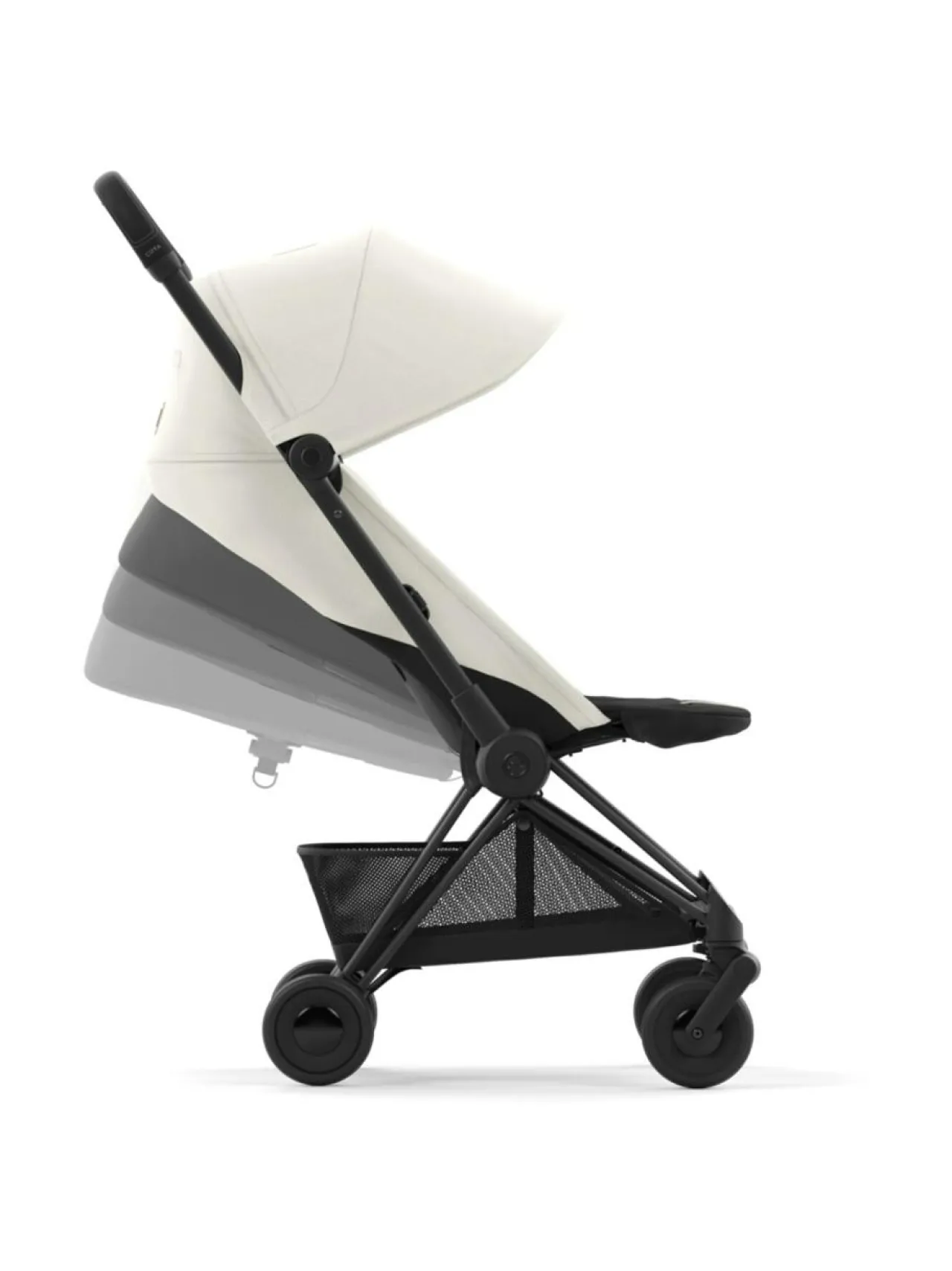 Lastenvaunut & -Rattaat<CYBEX Coya matkarattaat ja sadesuoja (Matte Black) PEACH PINK