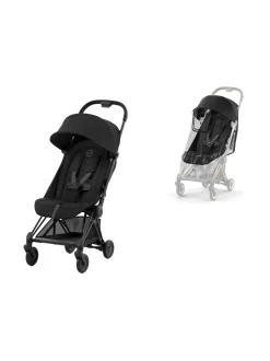 CYBEX Coya matkarattaat ja sadesuoja (Matte Black)^ Lastenvaunut & -Rattaat