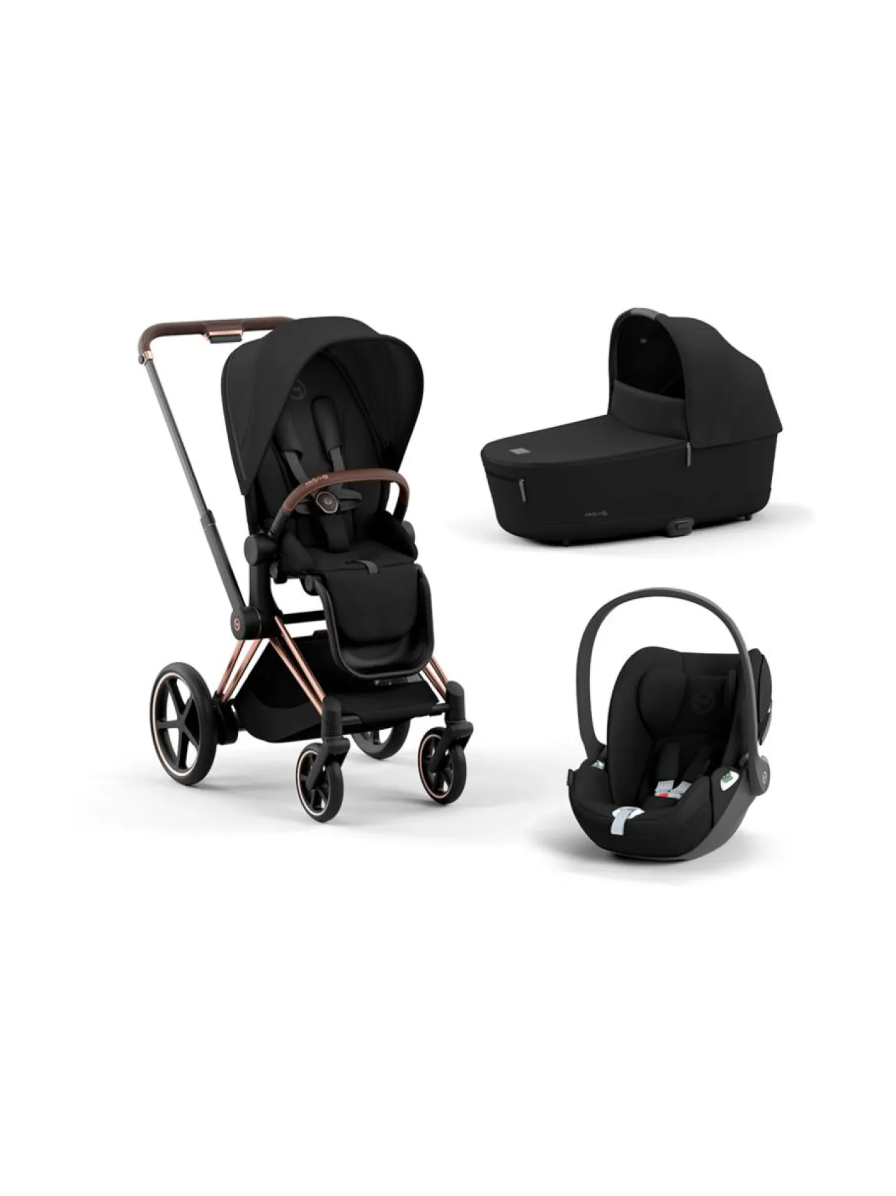 CYBEX ePriam yhdistelmävaunut ja turvakaukalo (Rosegold)^ Lastenvaunut & -Rattaat