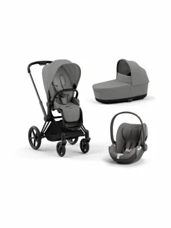 CYBEX Priam 4 yhdistelmävaunut ja turvakaukalo (Matte/Black)^ Lastenvaunut & -Rattaat