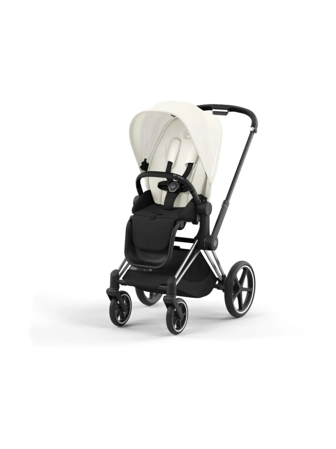 Lastenvaunut & -Rattaat<CYBEX Priam 4 yhdistelmävaunut ja turvakaukalo (Chrome/Black) MIRAGE GREY